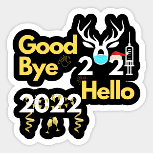 Good Bye 2021 Hello 2022-New year Sticker